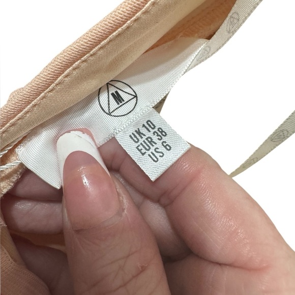 Missguided Plunging Neck Maxi Dress Peach Size 6 - Picture 6 of 16